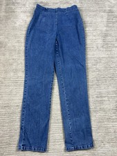 Vtg USA Made 80s 90s Faded Glory Mom Jeans Womens Medium Blue Stretch Pull On