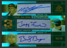 2004 SP Prospects MIGUEL TEJADA Jeff Fiorentino BRAD BERGESEN RC Triple Auto /50