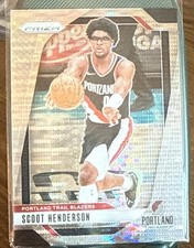 SCOOT HENDERSON 2024-25 Panini Prizm NBA Silver Pulsar Refractor #94 Blazers