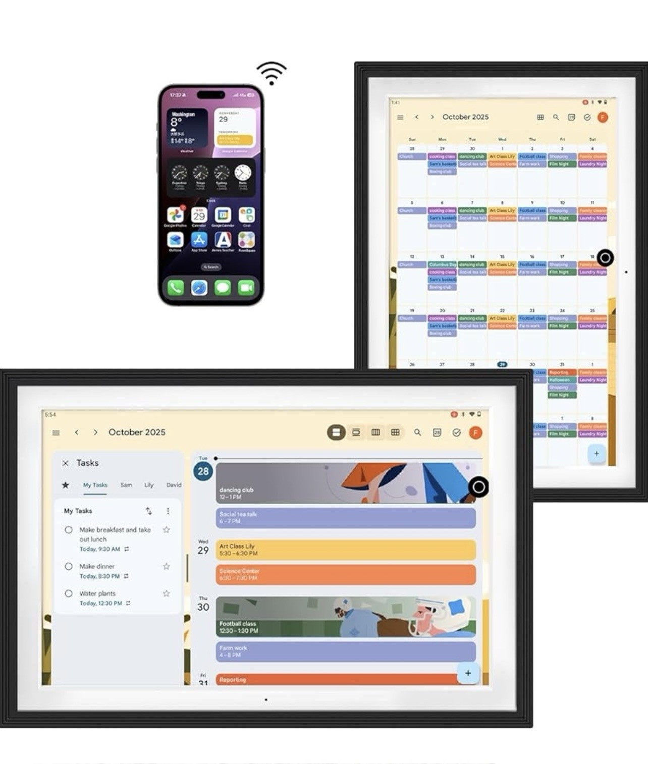 Changing 10.1" Digital Google Calendar Built-in Battery