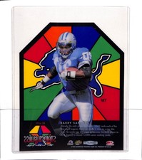 1997 Donruss Studio Barry Sanders Stained Glass Stars 8x10 Promos Lions #/1000