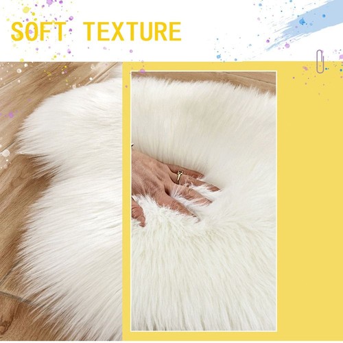 Decorative Carpets Plush Carpet Fluffy Imitation Wool Pad Bedroom - Picture 3 of 22