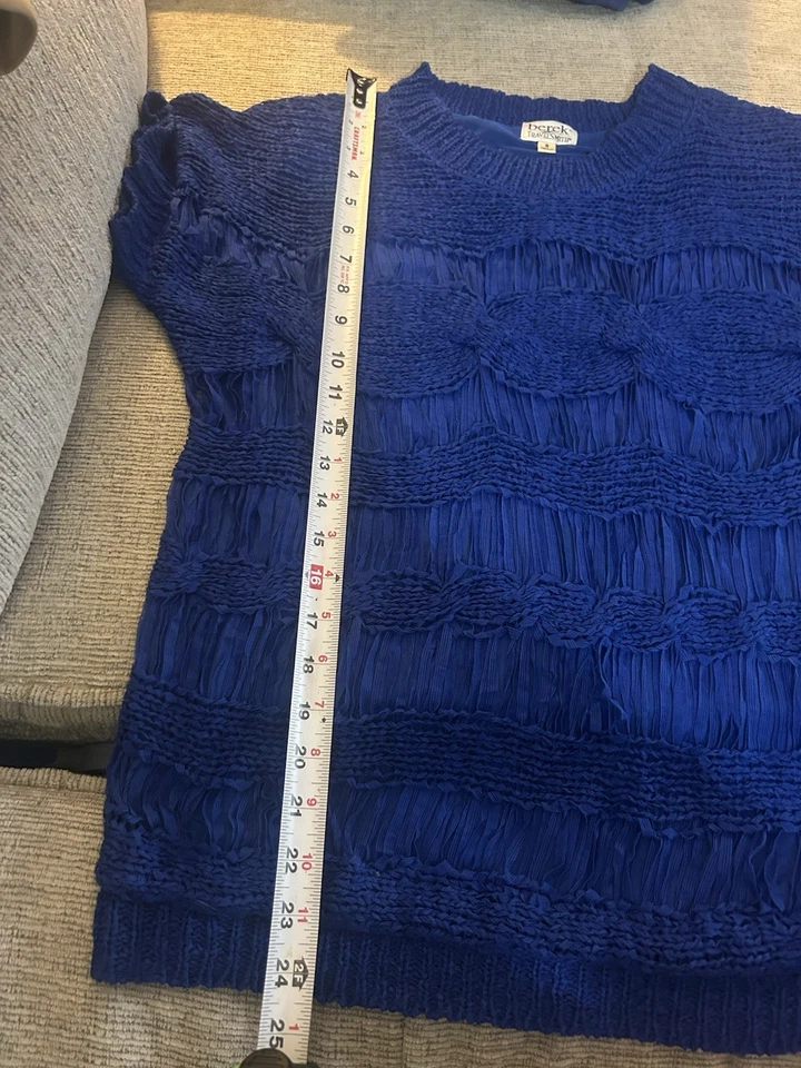 Camisa de Colección Berek Travel Smith Cinta Azul Poliéster Para Mujer Mangas Pequeñas Foto 3 de 4