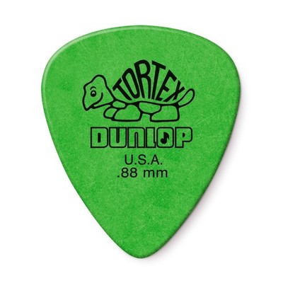 Dunlop Tortex Standard .88mm Green Guitar Pick, 12 Pack 0.88mm, 