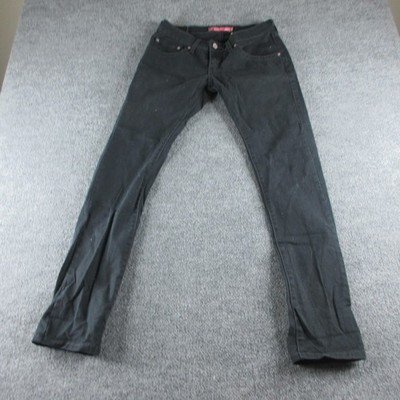 Levis 504 Slouch Skinny Jeans Womens 7 Black Dark Wash Stretch Denim Casual