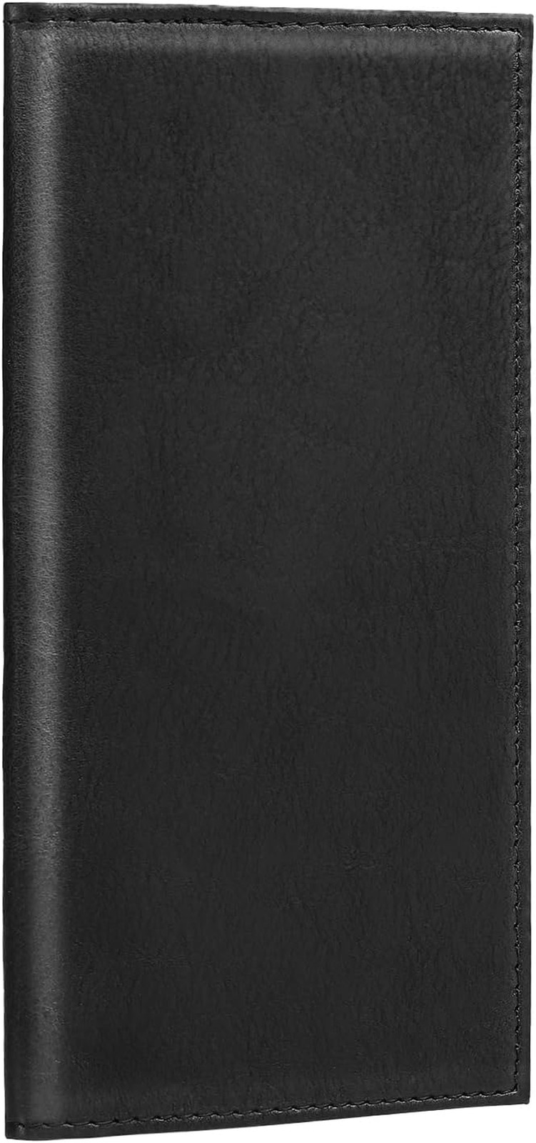 как выглядит Leather Checkbook Cover for Top Side Tear Registers Duplicate Checks with Plas фото