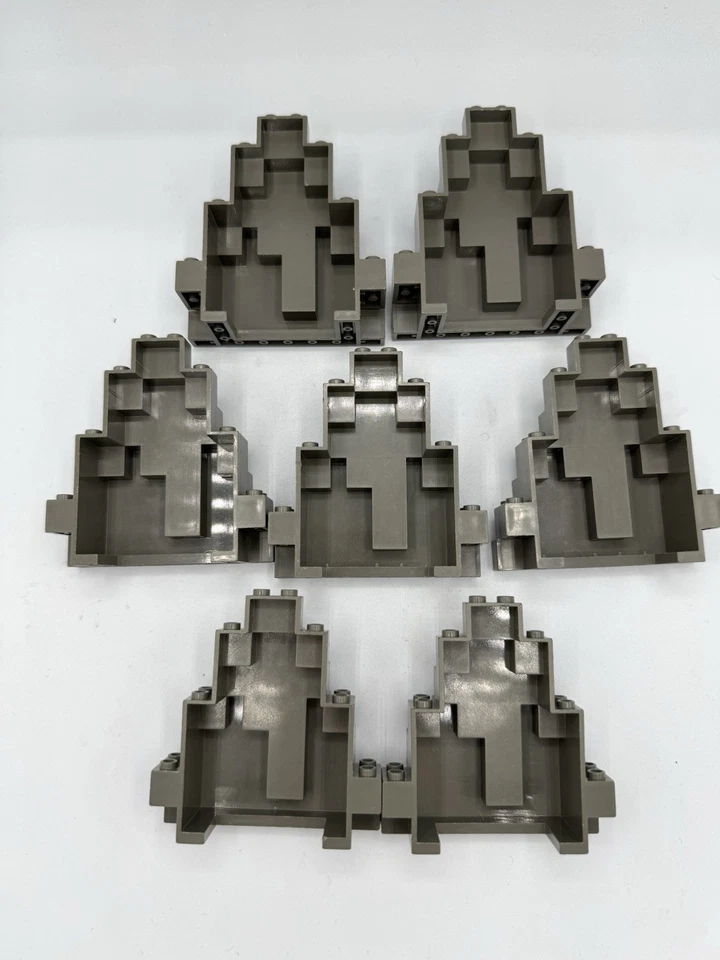 7 LEGO Vintage Dark Gray Rock Wall Panel Mountain 6083 Castle LURP Mountain - Image 4 of 4