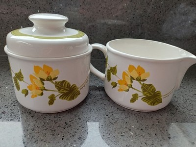 Royal Worcester Palissy Meadow Clover Meadow Flowers Design Milchkännchen Zuckerdose