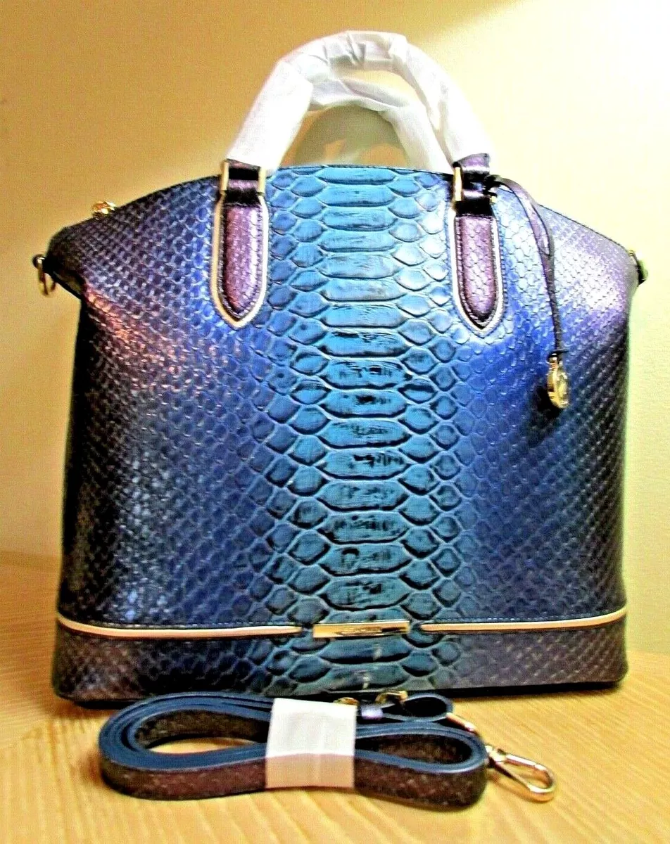 Brahmin Large Duxbury Snake Print Satchel Bag