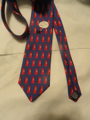 Tie British Mail Post UK Box Dog Humorous New Never Worn 100% Silk 