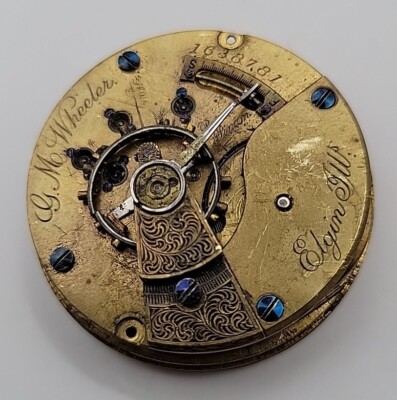 Elgin Gm Wheeler Pocket Watch Antique 1888 Elgin Pocket Watch