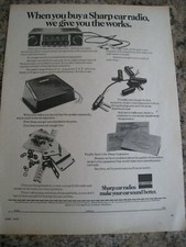 SHARP CAR RADIO ELECTRONICS SPEAKERS GUARANTEE 1973 ADVERT A4 SIZE FILE 7