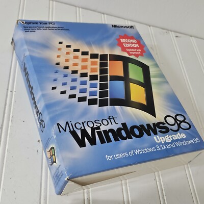 VINTAGE Microsoft Windows 98 Upgrade Second Edition In BOX VINTAGE Microsoft Windows 98 Upgrade Second Edition In BOX
