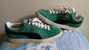 puma suede mint green