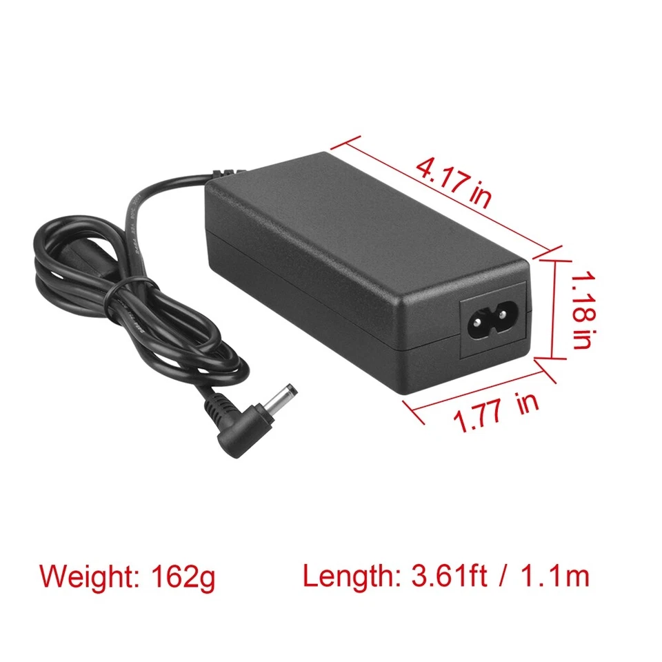 Cargador adaptador de CA para ASUS Zenbook 14 UX431 UX431F UM431D 4,0*1,35 mm cable de alimentación Foto 3 de 4