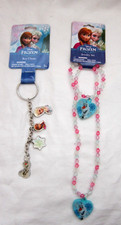 Frozen Elsa Anna Charm Keychain Olaf Heart Pendent Necklace Bracelet-New AR4S