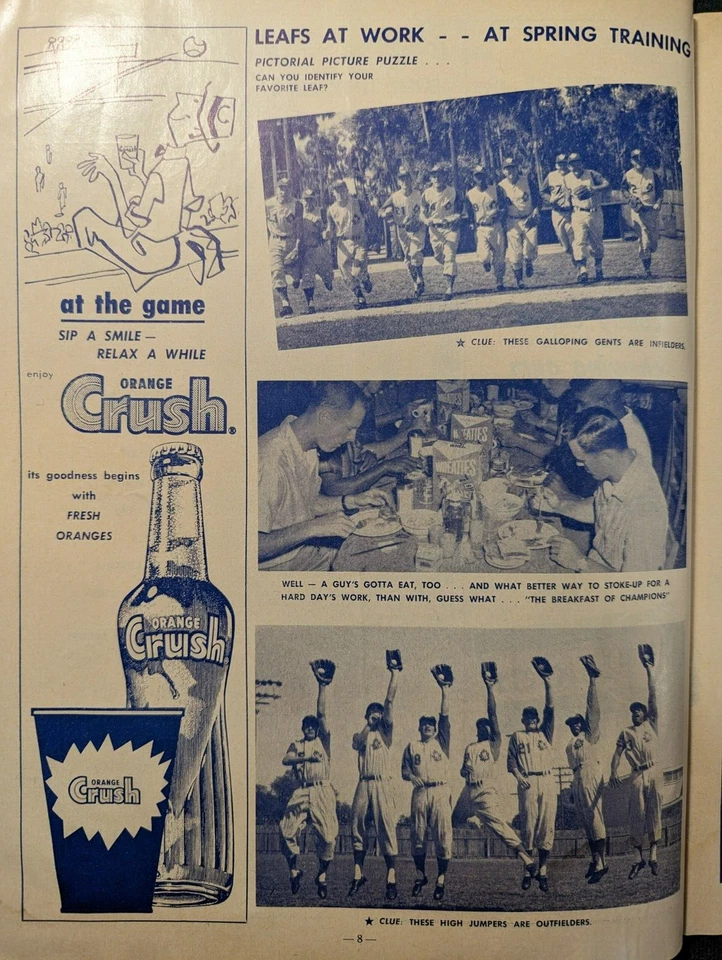 TORONTO MAPLE LEAFS BASEBALL PROGRAM 1962 MAPLE LEAF STADIUM - Image 2 of 4