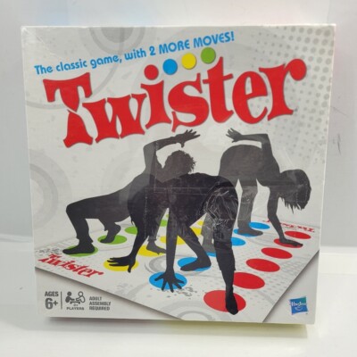 TWISTER THE CLASSIC GAME WITH 2 MORE MOVES AGES 6+ HASBRO -98831 NEW SEALED-
