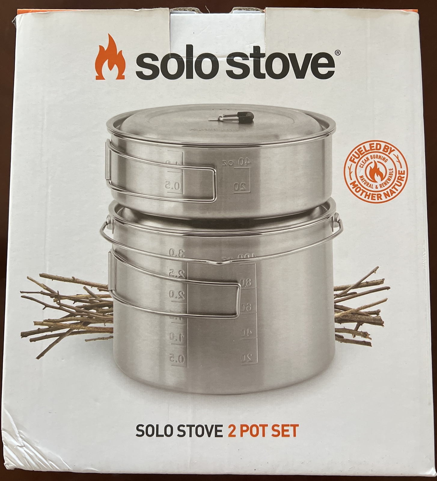 Solo Stove Two Pot Set, 2-4 People, Pairs with the Solo Titan or Solo Campfire