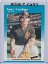 BENITO SANTIAGO ROOKIE CARD San Diego Padres 1987 FLEER VINTAGE BASEBALL RC