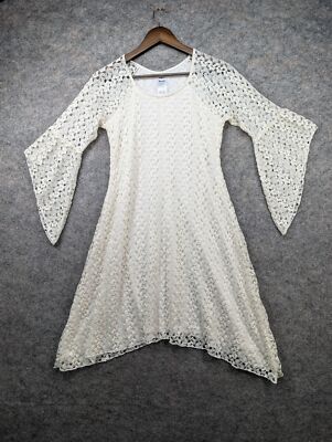 Rock 47 By Wrangler Dress Womens Small Ivory Lace Bell Sleeve A-Line Gypsy Boho | eBay Rock 47 By Wrangler Dress Womens Small Ivory Lace Bell Sleeve A-Line Gypsy Boho | eBay