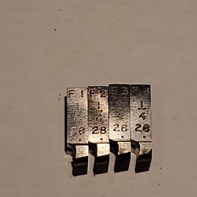 Chaser #1/4 x 28 Thread Size. D 5/16 Holder Size. 