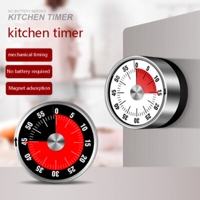 Mechanical Kitchen Timer 60-Minutes Clock Timer With Loud Alarm Magnetic Cl'YR