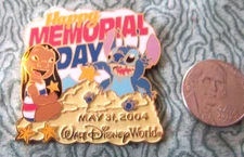 Disney Pin - WDW Lilo & Stitch Memorial Day 2004  - LE 3500 - 2004 - PP 30086