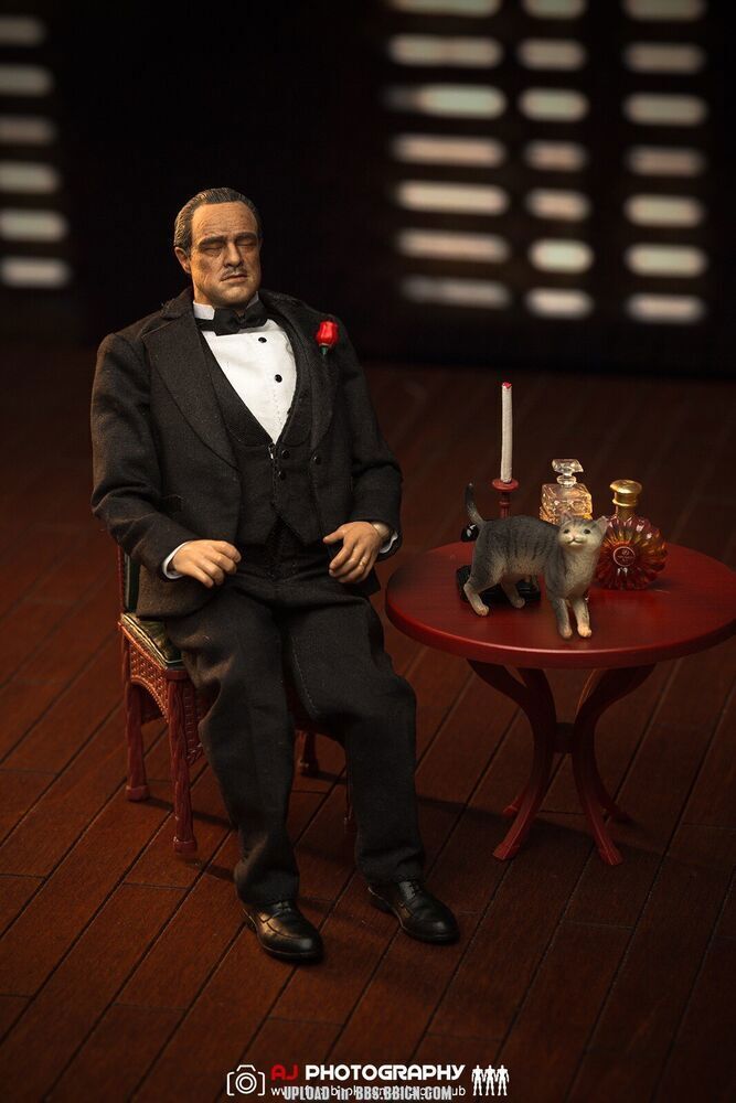 SHARK TOYS 1/12 The Godfather Vito Corleone Marlon Brando Action Figure Model