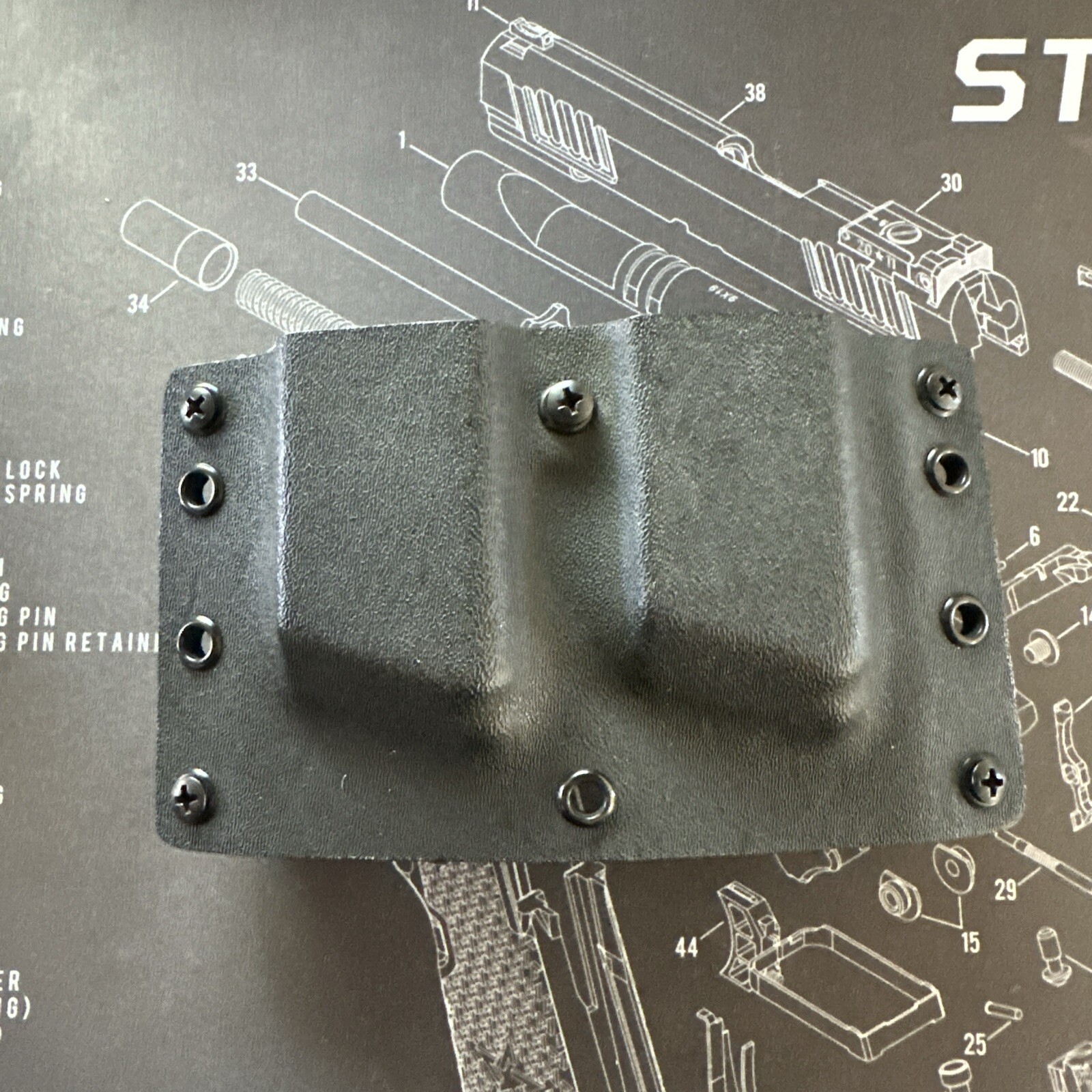 Raven Concealment Glock 20/21 OWB Kydex Double Mag Holder-image