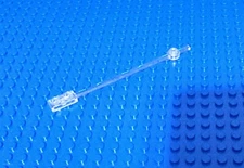 10X Minifigure Sticks (Clear) 12L w/ 1 X 2 End & 1 X 1 Round End Great Addition