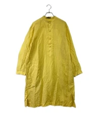 ISSEY MIYAKE MEN long sleeve shirt, brush tag stand collar yellow size M USED