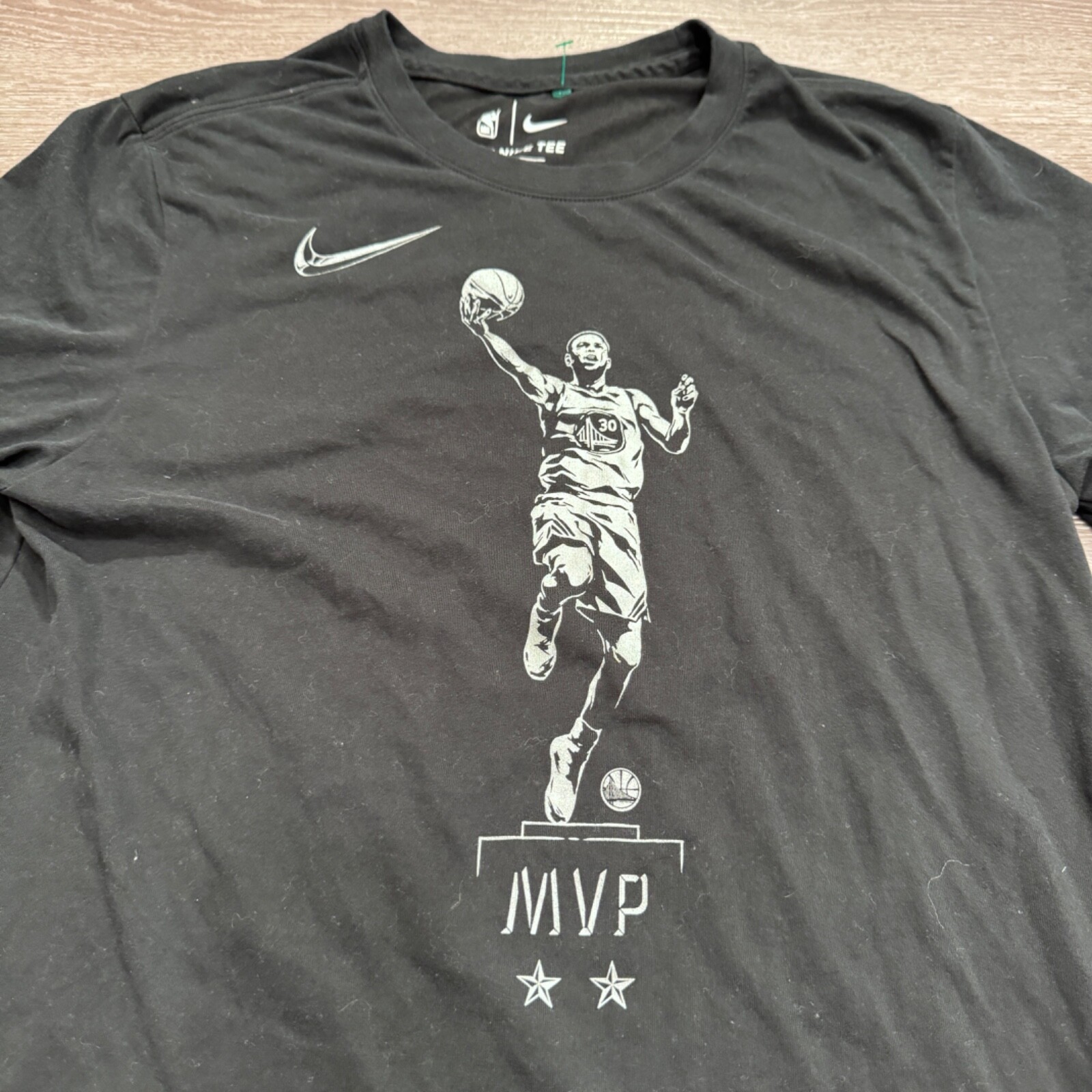 Nike Stephen Curry Shirt Adult Small Golden State Warriors MVP Graphic Tee Basic