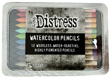 Tim Holtz Distress 12 Pack Watercolor Woodless Pencils Set 2 TDH76315 NEW