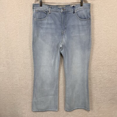 Everlane Jeans Women 32 Blue The High Rise Flare Light Wash Stretch Denim Flawed