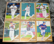 2011 HERITAGE MINORS base team set 6 OAKLAND A'S Michael Choice & G GREEN Auto