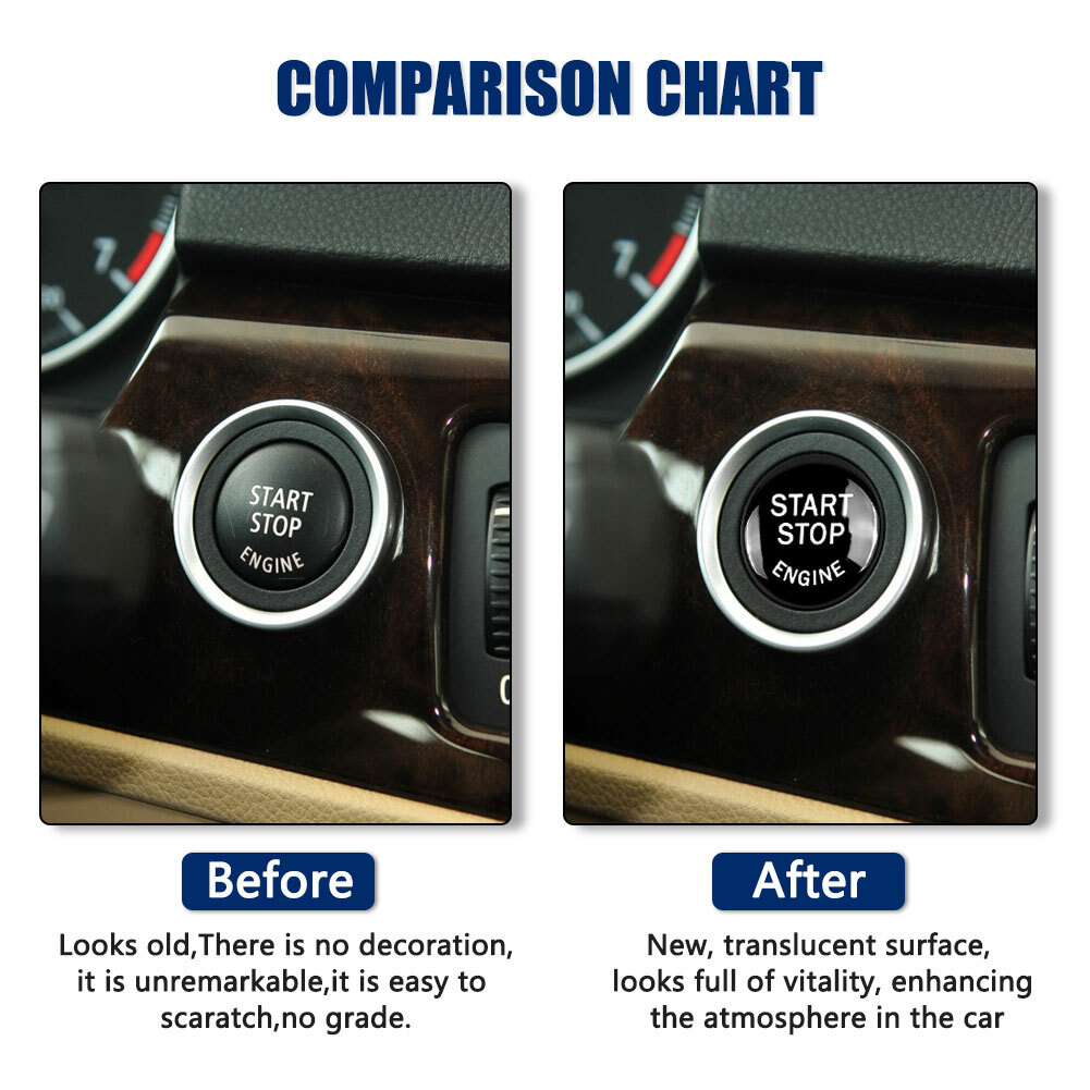 Engine Start Button Switches Replace Kit For BMW E Series E60 E70 E71 E90 Red - Foto 2