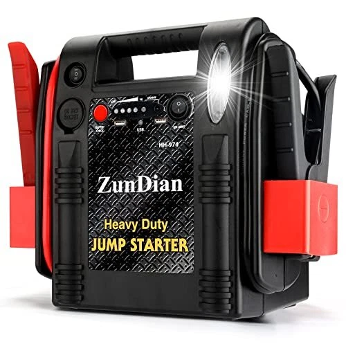 Jump Starter Air Compressor Power Bank Charger With LED