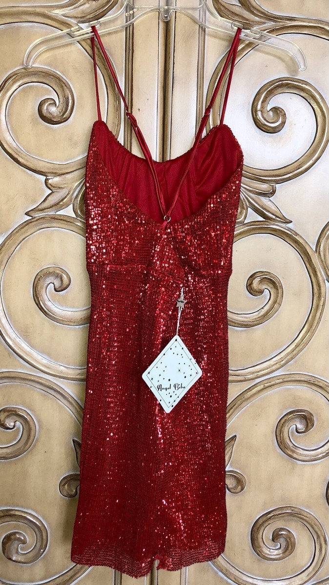 angel biba red dress Angel Biba Red Floral Tiered Dress
