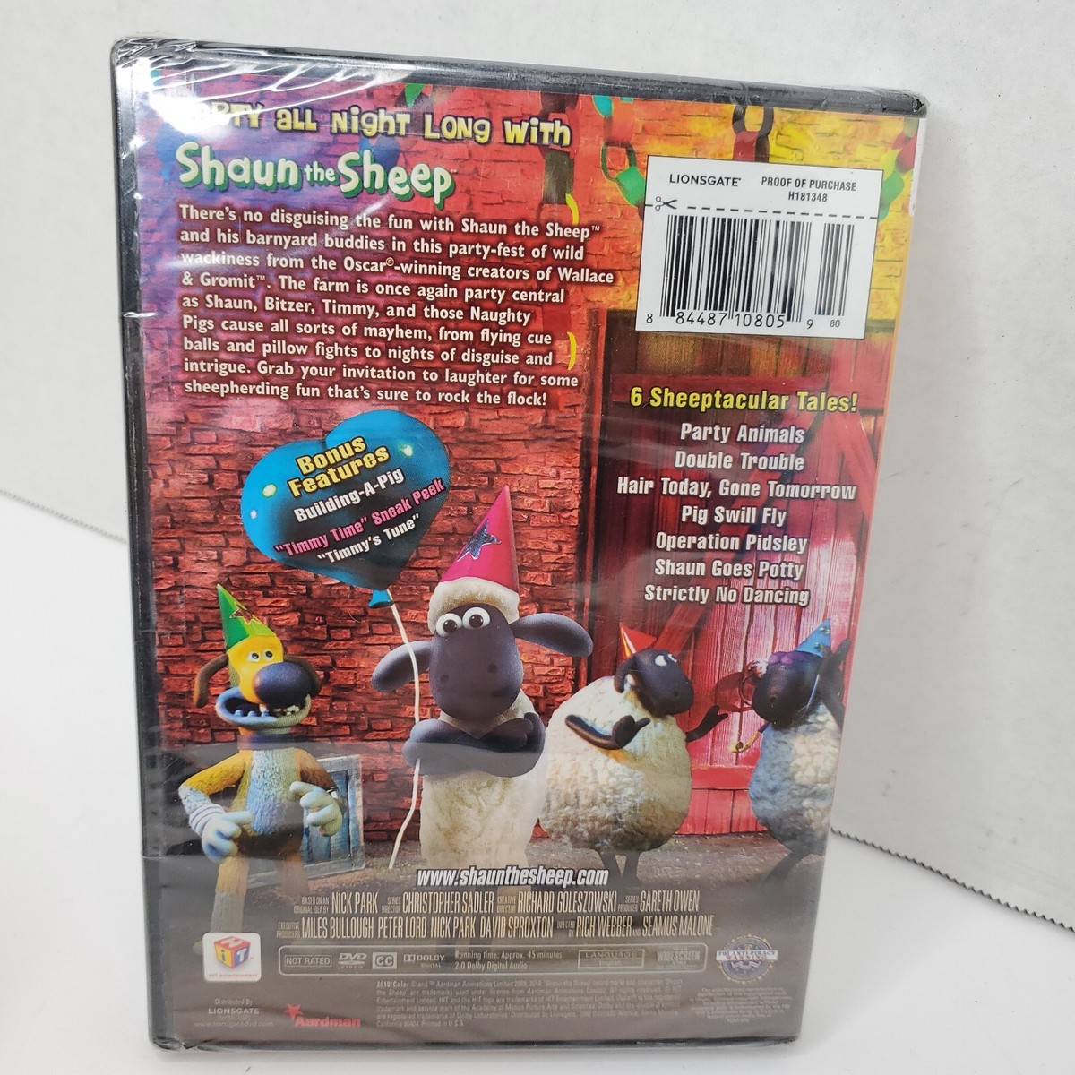 Shaun the Sheep: Party Animals (DVD, 2010) Sealed