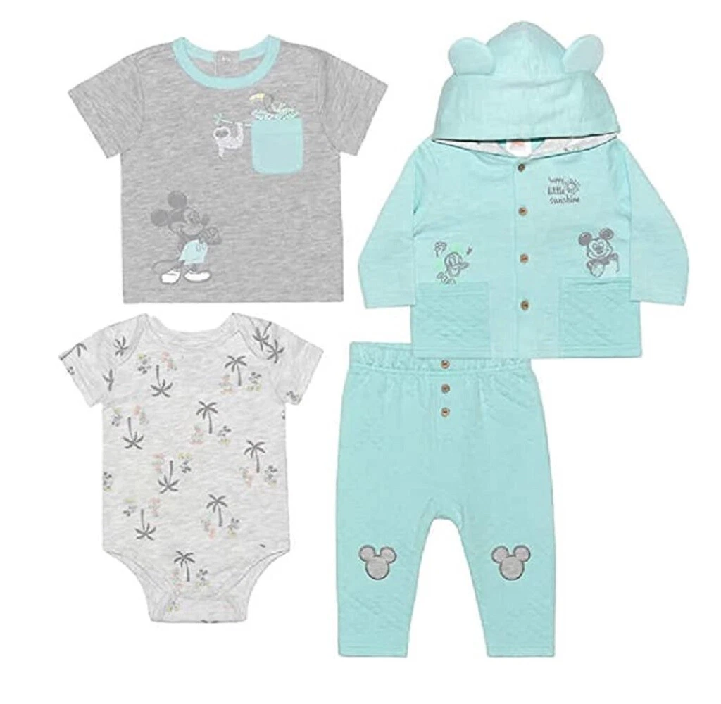 Disney Baby 4 Piece Infant Layette Set Mickey