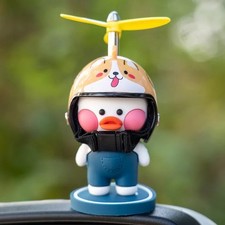 Cute Duck Helmet Car Ornament Funny Dashboard Decor Gift for Car Interior
