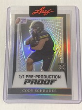 CODY SCHRADER rams 2024 Leaf Metal Pro Set Prismatic Silver Proof XRC 1/1 (U1)