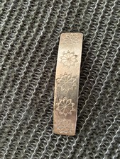 Vintage Gold Tone Textured Barrette 4 French Clip Hair Slide Accessory