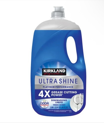 #ad Kirkland Signature Ultra Shine Liquid Dish Soap Fresh 90 Fluid Ounce $29.75