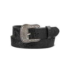 Ariat Floral Embossed Black - Accessories Belt Ladies - A1568701