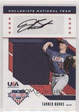 2019 Panini USA Baseball Stars & Stripes Jerseys /199 Tanner Burns Auto a8r