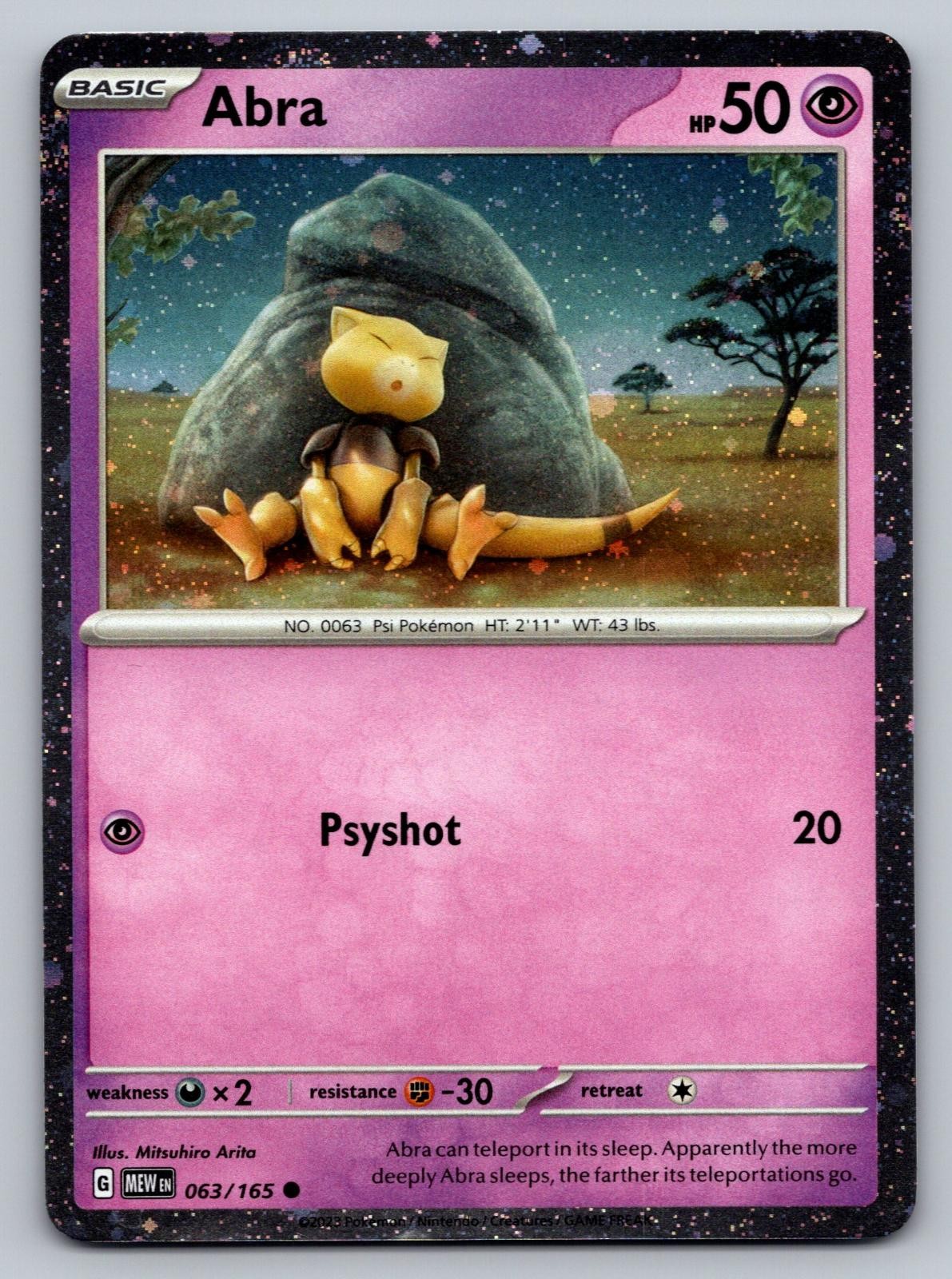 Abra (Cosmos Holo) 063/165 Promo Miscellaneous Cards & Products Pokemon NM