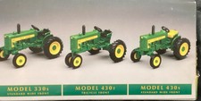 1/64 John Deere Dubuque Works 3 pc Tractor Set..Models 330s 430t 430s Ertl..