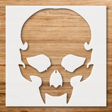 Stylized Skull with Exaggerated Features Wall Art Reusable Stencil - StencilAir
